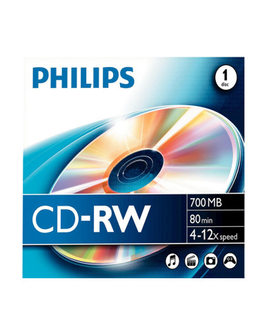 PHILIPS CD-RW 80MIN 700MB 4-12x PHILIPS CD-RW 80MIN 700MB 4-12x