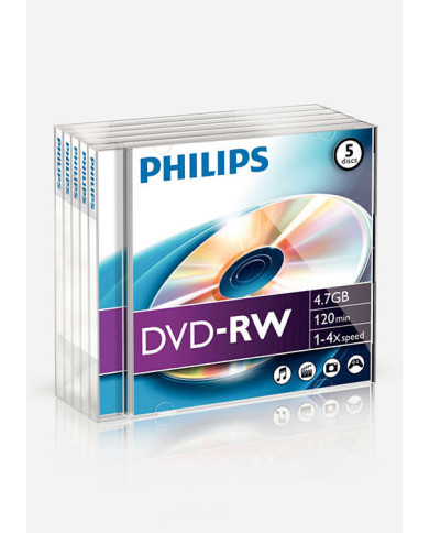 PHILIPS DVD-RW 120MIN 4,7GB 4x PHILIPS DVD-RW 120MIN 4,7GB 4x