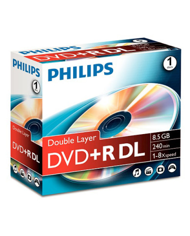 PHILIPS DVD+R 8,5GB DUAL LAYER 8x (1 UNID) PHILIPS DVD+R 8,5GB DUAL LAYER 8x (1 UNID)