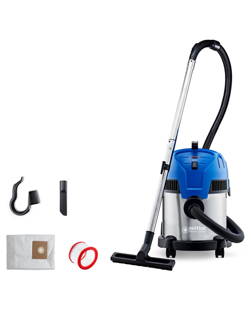 NILFISK ASPIRADOR 1200W PO E AGUA 22LT 18451551 INOX NILFISK ASPIRADOR 1200W PO E AGUA 22LT 18451551 INOX