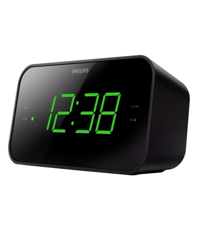 PHILIPS RADIO RELOGIO DESPERTADOR PRETO