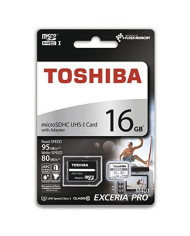 TOSHIBA CARTAO MEMORIA MICRO SDHC 16GB ADAPT C10 EXCER