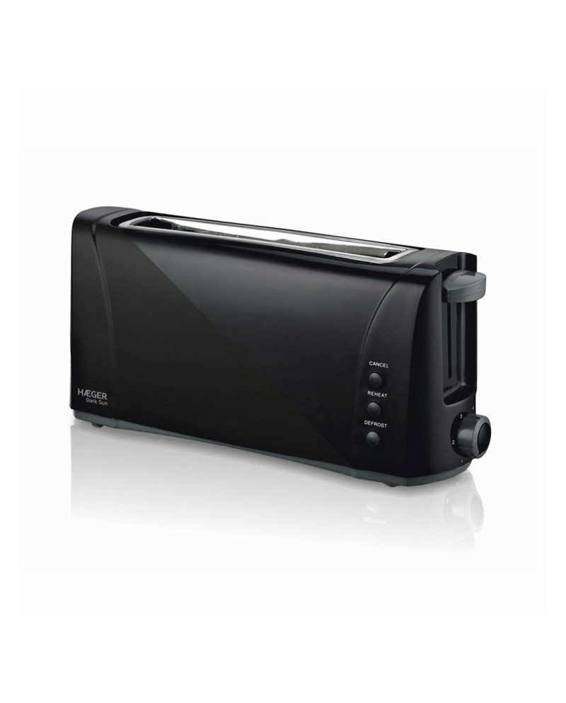 HAEGER TORRADEIRA 1000W 1 RANHURA  EXTRA LARGA PRETA