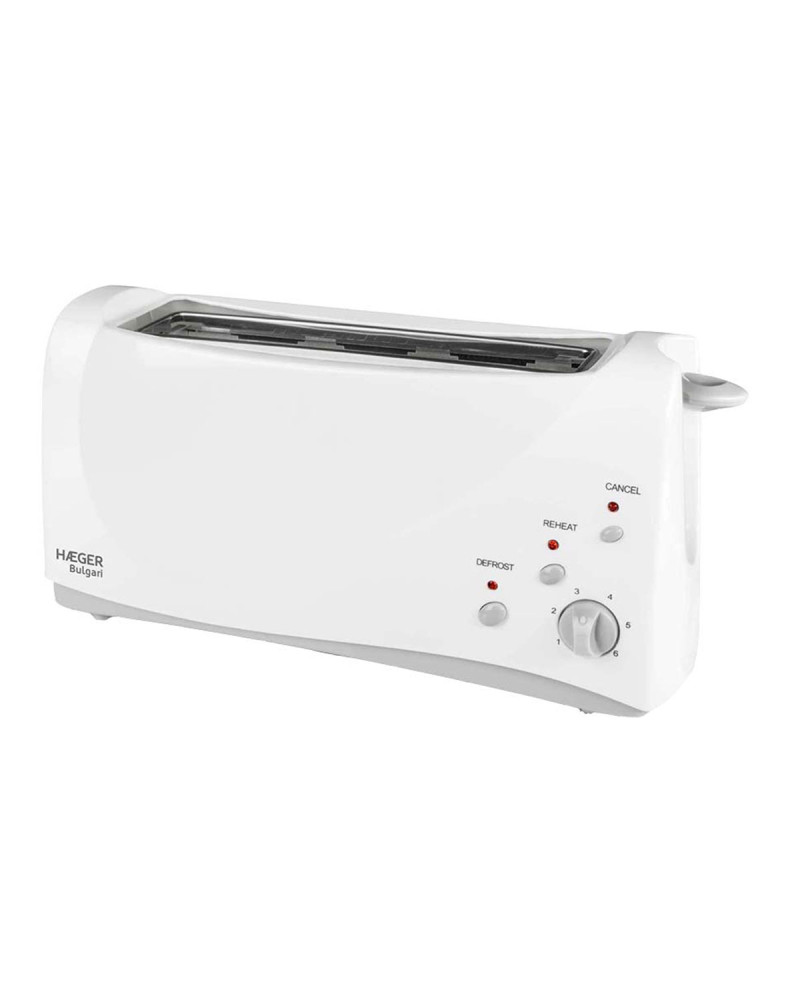 HAEGER TORRADEIRA 1000W 1 RANHURA EXTRA LARGA BRANCA