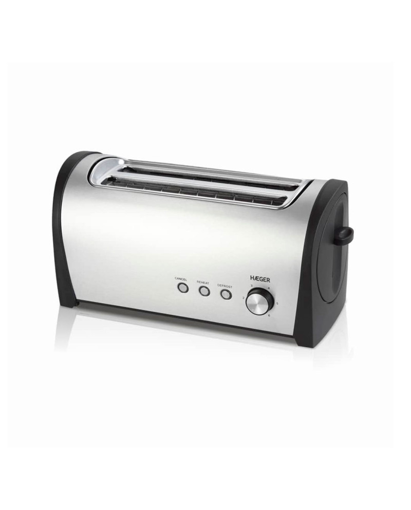 HAEGER TORRADEIRA 1400W 2 RANHURAS LONGAS INOX