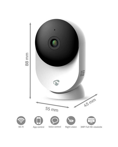 NEDIS CAMARA SMARTLIFE INTERNA WIFI 3MP FULL HD NEDIS CAMARA SMARTLIFE INTERNA WIFI 3MP FULL HD