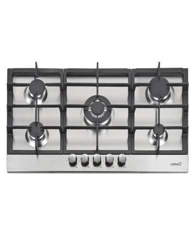 CATA PLACA GAS 90CM 5GAS NAT INOX
