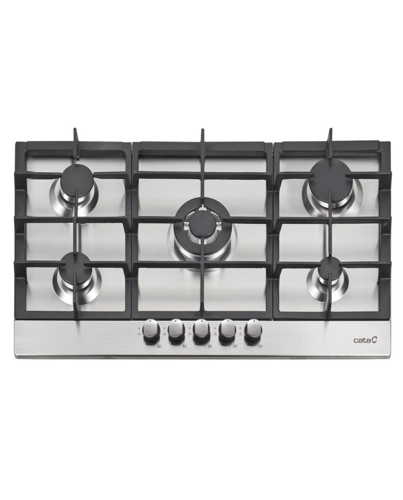 CATA PLACA GAS 90CM 5GAS NAT INOX
