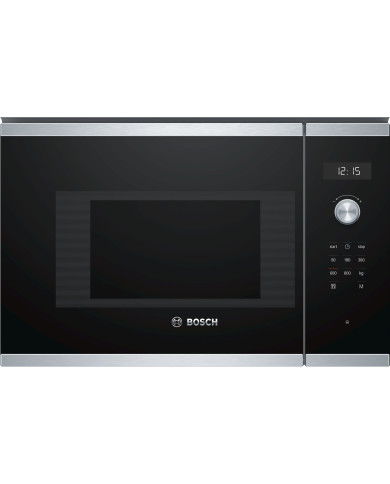BOSCH MICROONDAS INTEG 20LT 800W ABERT À ESQ INOX/PRETO BOSCH MICROONDAS INTEG 20LT 800W ABERT À ESQ INOX/PRETO