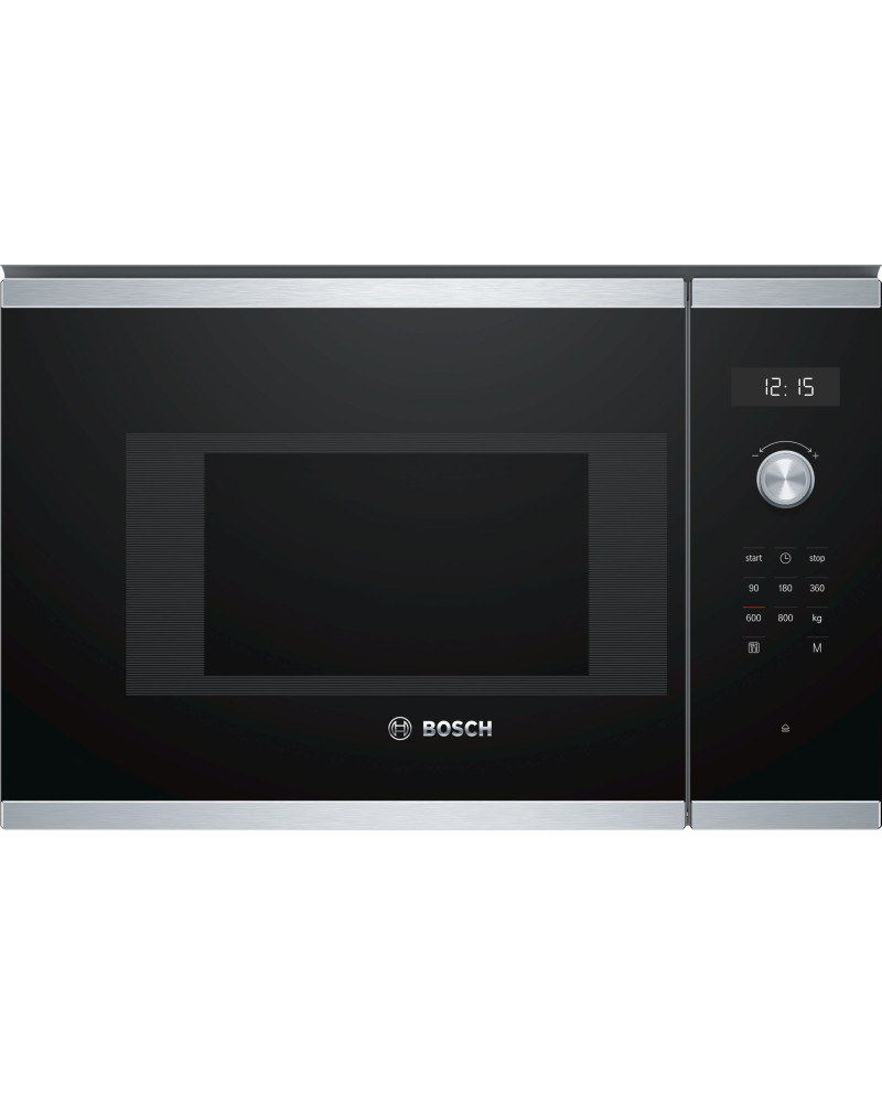 BOSCH MICROONDAS INTEG 20LT 800W ABERT À ESQ INOX/PRETO