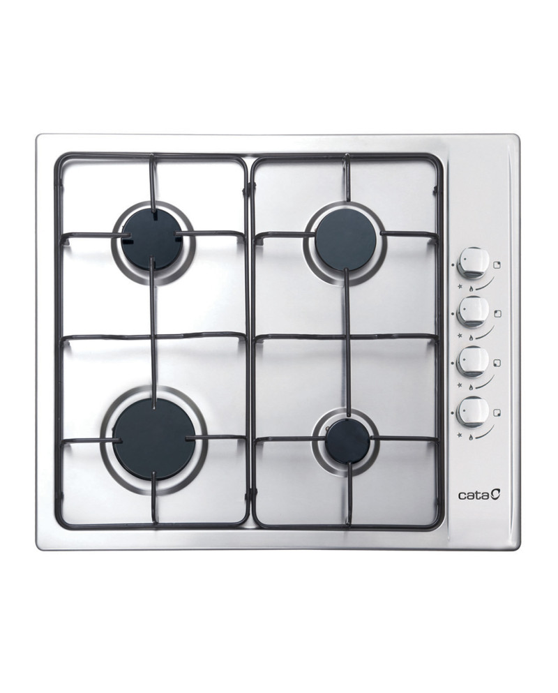 CATA PLACA 4 GAS 60CM INOX