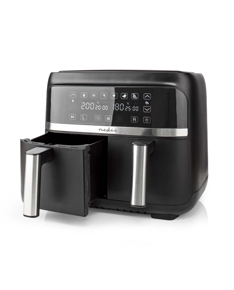 NEDIS FRITADEIRA S/OLEO 7,6LT 3000W C/ 2CESTAS PRETO