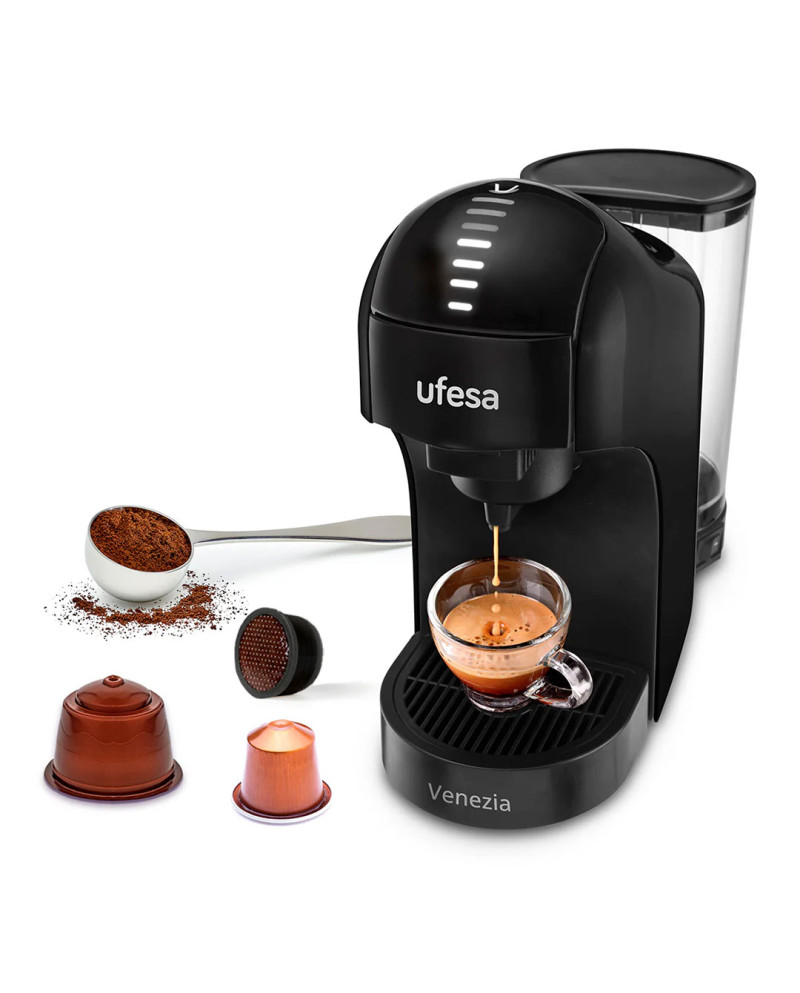 UFESA MAQUINA CAFE VENEZIA 1400W MULTI CAPSULAS 15 BAR