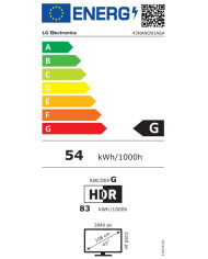 LG LED 43" NANOCELL UHD 4K SMARTTV WEBOS 3HDMI 1USB (G)
