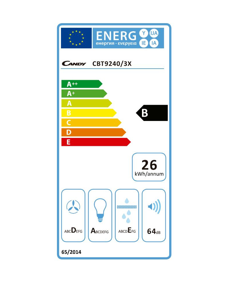 CANDY EXAUSTOR 90CM INOX B