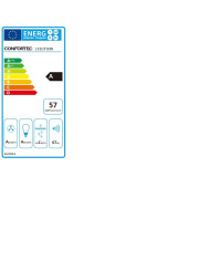 CONFORTEC CHAMINE 90CM 800M3H VIDRO PRETO INOX (A)