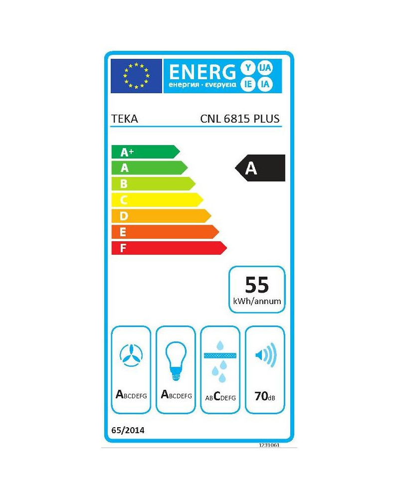 TEKA EXAUSTOR 60CM 5VELOC+INTENS MAX 730M3/H INOX A