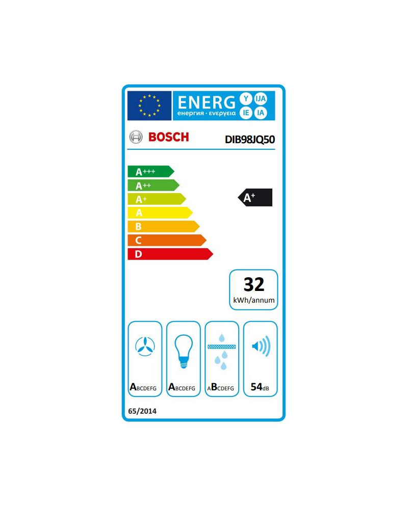 BOSCH CHAMINE 90CM ILHA 3+2 VELOC. MAX 867M3/H INOX A+