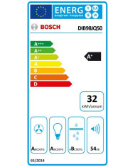 BOSCH CHAMINE 90CM ILHA 3+2 VELOC. MAX 867M3/H INOX A+