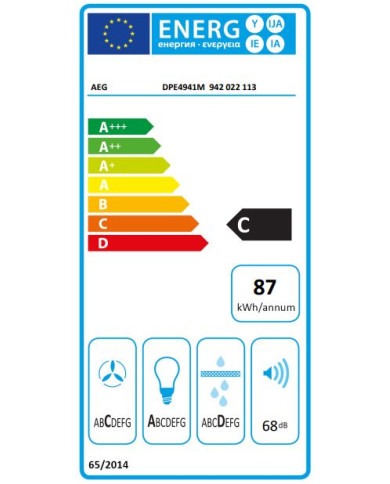 AEG EXAUSTOR 90CM 3VELOC EXTRAÇAO MAX 800M3/H INOX C