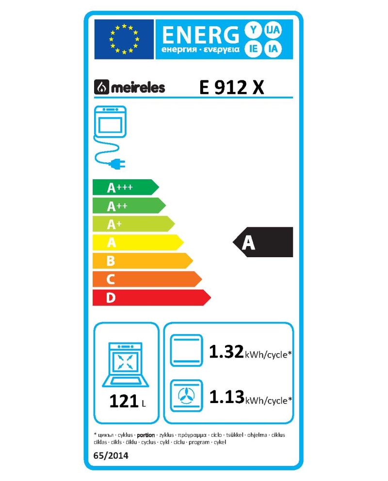 MEIRELES FOGAO 90CM INOX VITRO+FORNO ELECTRICO MULTIF. A PRE