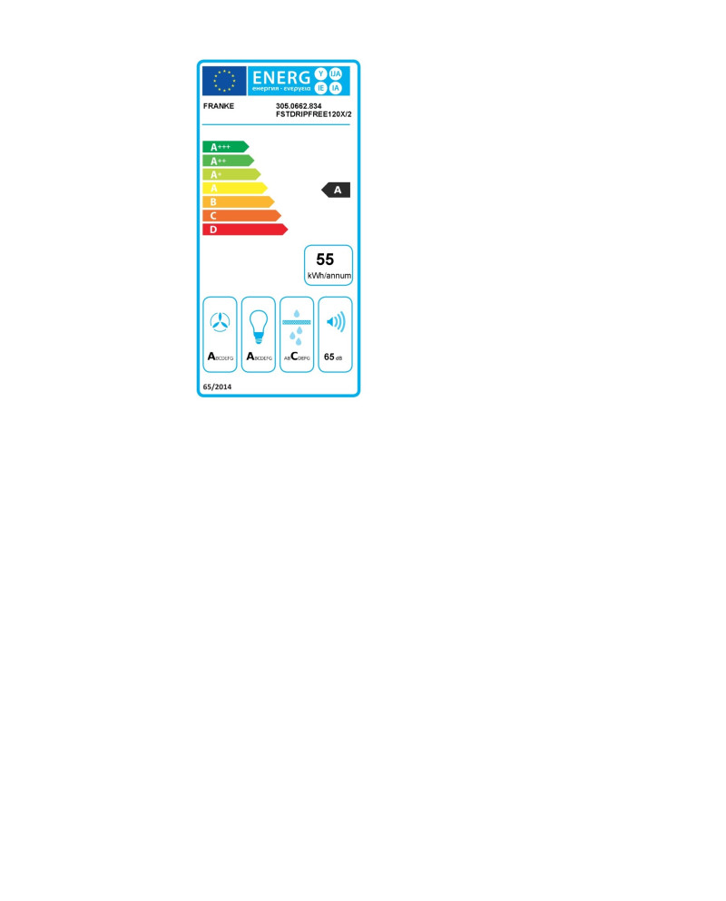 FRANKE EXAUSTOR 580M3H 120CM STYLE MARIS DRIP FREE INOX (A)