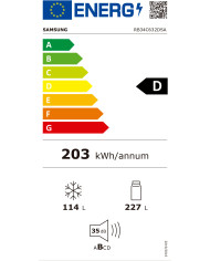 SAMSUNG COMBINADO 1,85X0,60X0,66MT 341LT DISP NF SILVER (D)