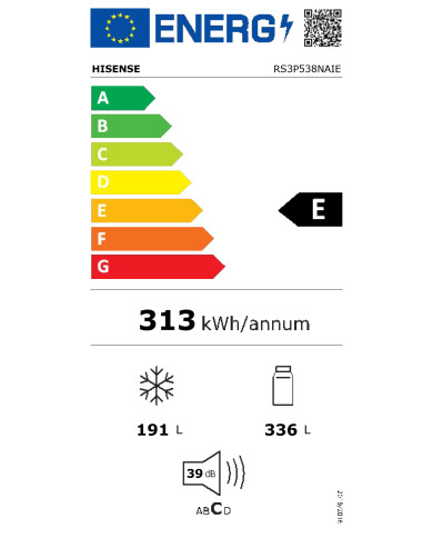 HISENSE SIDE BY SIDE 1786X911X600 527LT LOOK INOX (E) HISENSE SIDE BY SIDE 1786X911X600 527LT LOOK INOX (E)