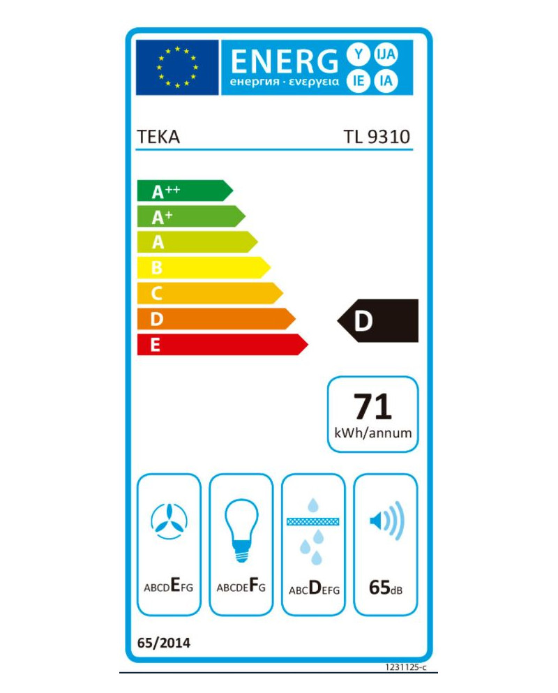 TEKA EXAUSTOR 90CM 2VELOC MAX 332M3/H INOX E