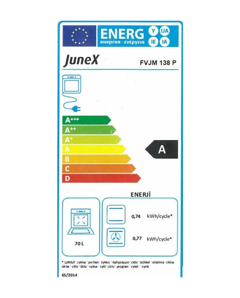 JUNEX FORNO MULTIF 71LT INOX A