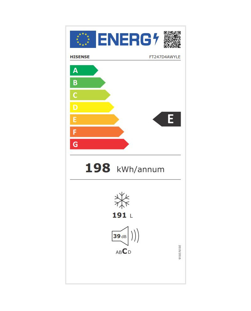 HISENSE ARCA HORIZONTAL 191LT 0,853X0,891X0,557MT (E)