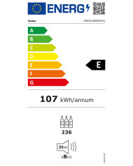 HAIER CAVE VINHO 236 GARRAFAS 2ZONAS 1900X597X714MT (E)