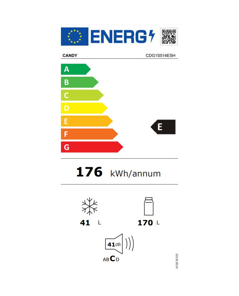CANDY FRIGORIFICO 2PT 211LT 1430X540X551MM SILVER (E)