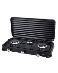 JATA FOGAREIRO GAS 3 QUEIMADORES C/TAMPA PRETO