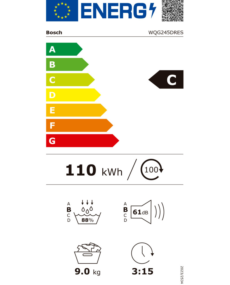 BOSCH SECADOR ROUPA 9KG BOMBA CALOR CINZA (C)