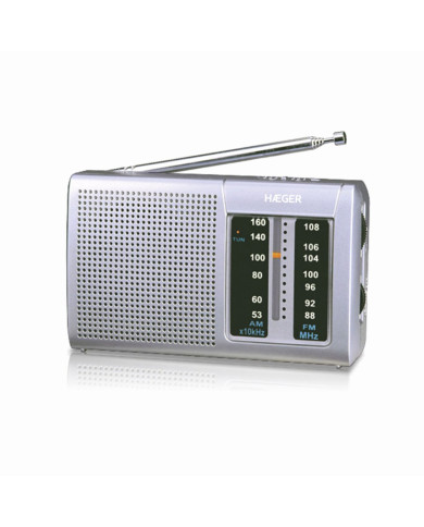 HAEGER RADIO PORTATIL SINTONIZADOR ANALOGICO FM/AM HAEGER RADIO PORTATIL SINTONIZADOR ANALOGICO FM/AM