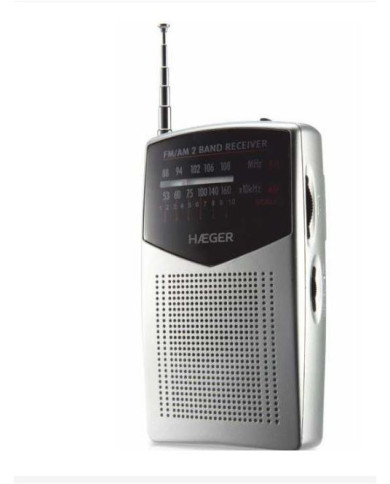HAEGER RADIO PORTATIL SINTONIZADOR ANALOGICO FM/AM HAEGER RADIO PORTATIL SINTONIZADOR ANALOGICO FM/AM