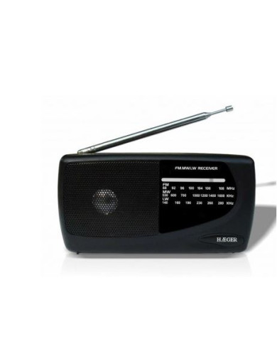 HAEGER RADIO PORTATIL SINTONIZADOR ANALOGICO FM/AM HAEGER RADIO PORTATIL SINTONIZADOR ANALOGICO FM/AM