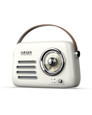 HAEGER RADIO PORTATIL VINTAGE FM 5.1 BLUET HERITAGE CREAM