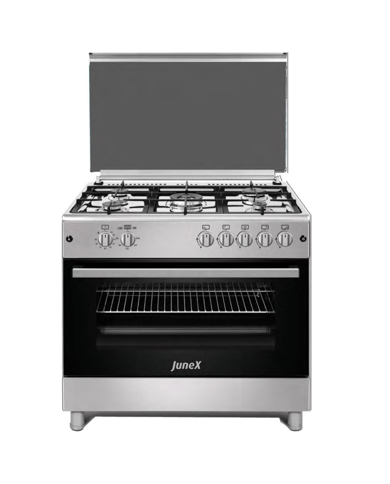 JUNEX FOGAO 90X60CM 5GAS (1WOK) BUT FORNO MAXI 109LT INOX