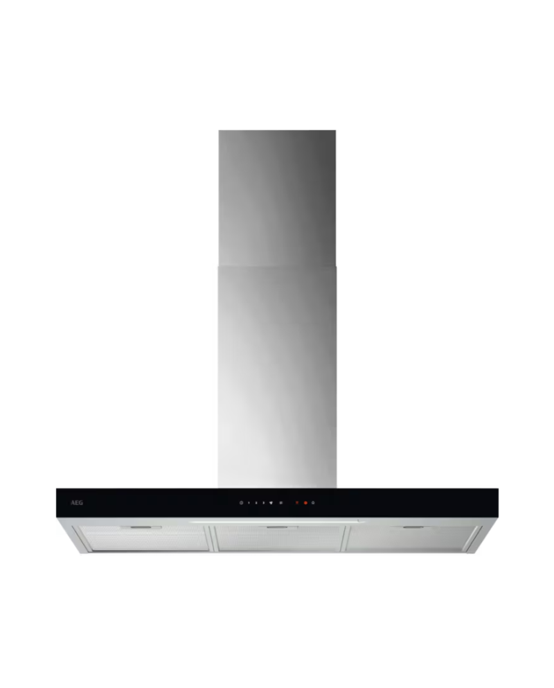 AEG CHAMINE PAREDE 90CM 730M3H PRETO/INOX