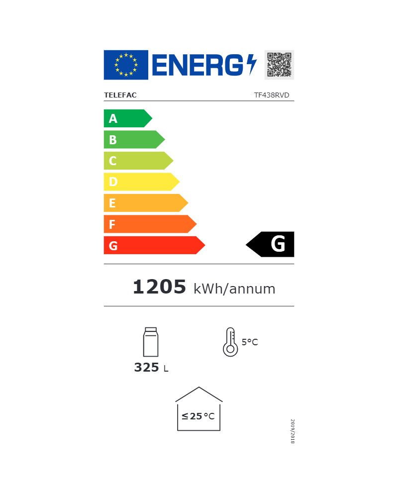 TELEFAC VITRINE REFRIG 308LT 1,972X0,6X0,58MT (G)