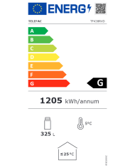 TELEFAC VITRINE REFRIG 308LT 1,972X0,6X0,58MT (G)