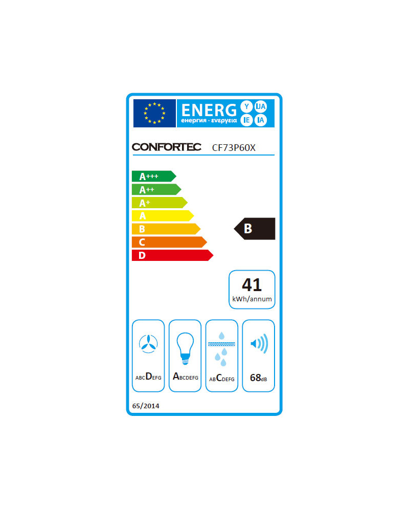 CONFORTEC CHAMINE 60CM 400M3H INOX (B)
