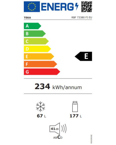 TEKA COMBINADO INTEG. 1769X540X545MT 244LT NF INOX (E TEKA COMBINADO INTEG. 1769X540X545MT 244LT NF INOX (E