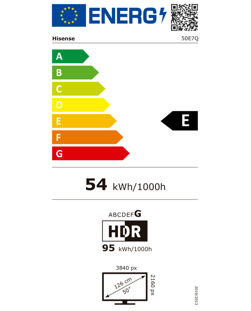 HISENSE QLED 50"4K UHD SMART TV 3HDMI 2USB (E)