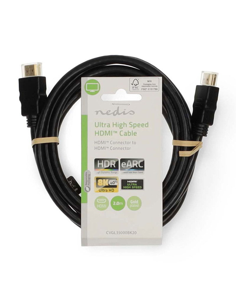 NEDIS CABO HDMI 2MT PRETO