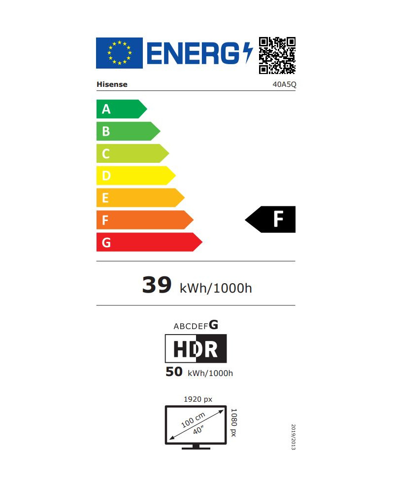 HISENSE QLED 40" FHD SMARTTV 2HDMI 1USB (F)