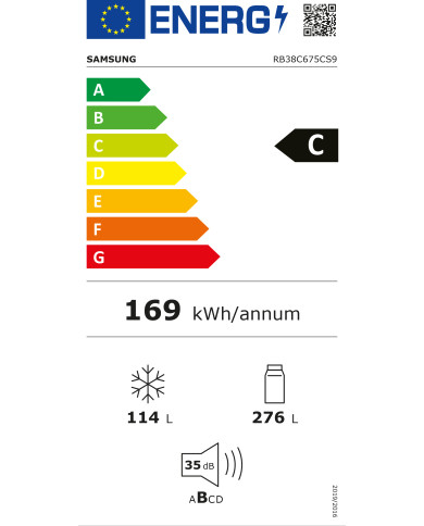 SAMSUNG COMBINADO 2,03X0,595X0,658MT NF 390LT INOX (C)