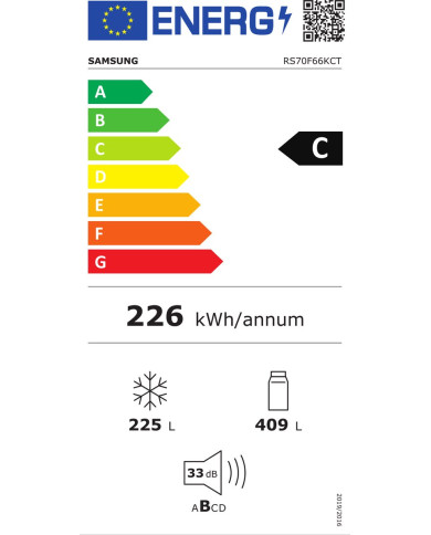 SAMSUNG SIDE BY SIDE 1784X912X726 634LT DAG NF INOX (C)